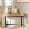 PALMA Consoles Avec Tiroirs|Consoles Avec Tiroir|Console 2 tiroirs en cannage rotin naturel