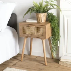 PALMA Consoles Avec Tiroirs|Consoles Avec Tiroir|Console 2 tiroirs en cannage rotin naturel