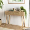 ALGA Univers Déco·Scandinave Hygge|Consoles Vintage|Console cannage 2 tiroirs