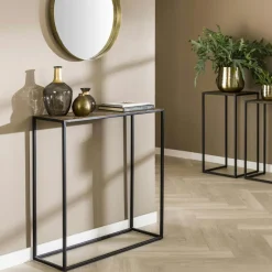 RALF Consoles En Bois|Consoles En Bois|Console de salon en métal finition bronze ancien