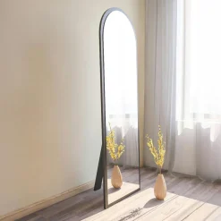 MARFA Consoles En Bois|Consoles En Bois|Console de salon ovale effet chêne - pieds en V