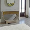 Tradition Consoles En Bois|Consoles En Bois|Console demi cercle hévéa massif 110x78cm