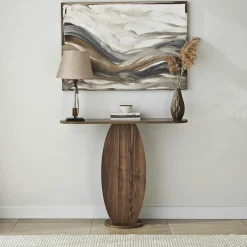 MARFA Consoles En Bois|Consoles En Bois|Console d'entrée design organique effet bois foncé