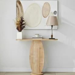 MARFA Consoles En Bois|Consoles En Bois|Console d'entrée design organique effet bois foncé