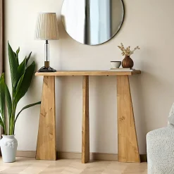 SITIA Consoles En Bois|Consoles En Bois|Console d'entrée en bois anthracite - 3 pieds