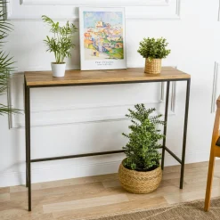 JENA Consoles En Bois|Consoles En Bois|Console d'entrée moderne - plateau effet bois