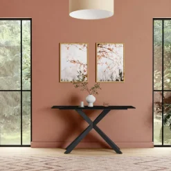 OTTAWA Univers Déco·Design Contemporain|Console design en céramique blanche marbrée