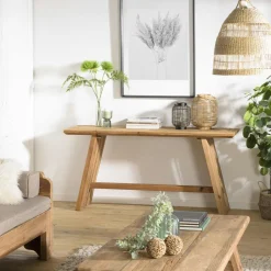 DENVER Univers Déco·Maison De Campagne|Consoles En Bois|Console double plateau pin recyclé