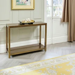 Gala Consoles En Bois|Consoles En Bois|Console hévéa double plateau 110cm