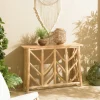 MANAK Consoles En Bois|Consoles En Bois|Console rondins de teck naturel piétement décoré