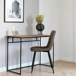 TALLINN Bureaux En Bois|Console/bureau noir - design minimaliste