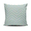 IZMIR Textile·Coussins|Coussin bleu motif graphique