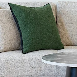 BRUGES Textile·Coussins|Coussin déco vert foncé