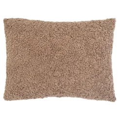 BRUGES Textile·Coussins|Coussin rectangulaire beige en bouclette