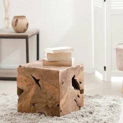 POLO Meubles De Salle À Manger·Tabourets|Cube en bois de teck