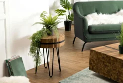 OTTAWA Bouts De Canapé En Bois|Cube en bois exotique