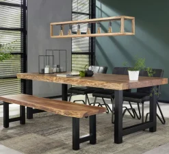 RALF Lampes À Poser·Lampe Style Industriel|Cube lumineux industriel finition argent vieilli