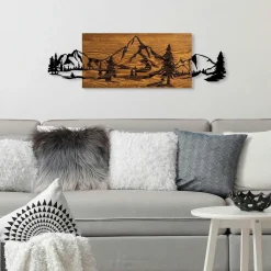 Décorations Murales|Décoration murale en métal et bois – arbre de vie