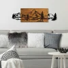 Décorations Murales|Décoration murale en métal et bois – paysage de montagne