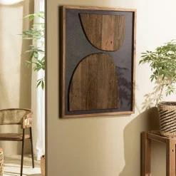 DENVER Univers Déco·Maison De Campagne|Décorations Murales|Décoration murale pin recyclé blanc formes abstraites