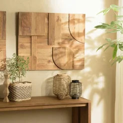DENVER Univers Déco·Maison De Campagne|Décorations Murales|Décoration murale pin recyclé 5 formes géométriques