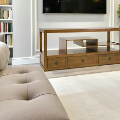 Helena Tables Basses Carrées|Ensemble de 3 tables basses hévéa