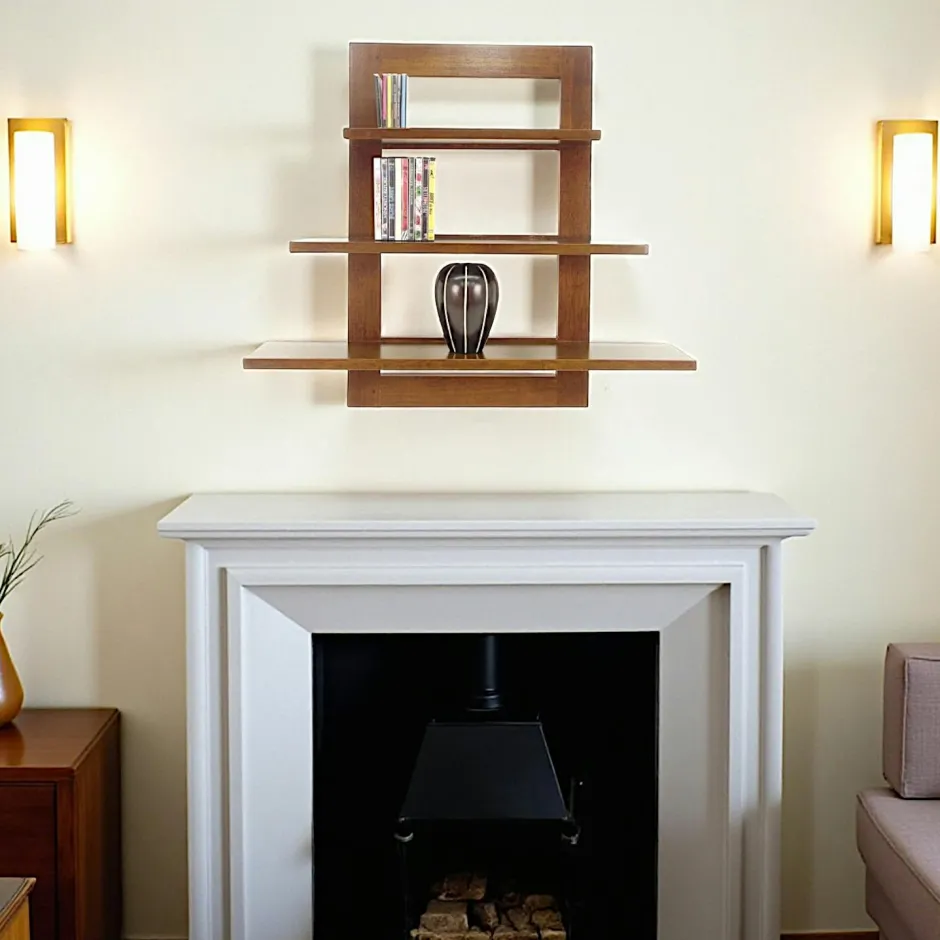 Maori Meubles De Salon·Etagères Murales|Meubles De Rangement·Etagères Murales|Etagère murale 3 étages hévéa 100x23x90cm