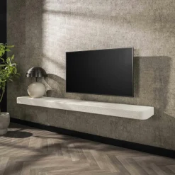 TAJ Meubles De Salon·Etagères Murales|Meubles De Rangement·Etagères Murales|Etagère murale blanche en marbre composite 100 cm