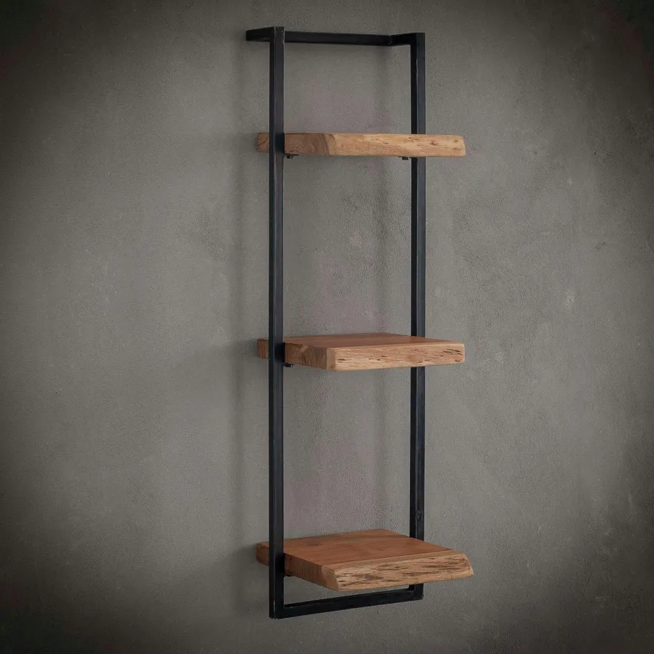 Melbourne Meubles De Salon·Etagères Murales|Meubles De Rangement·Etagères Murales|Etagère murale bois métal 100 cm