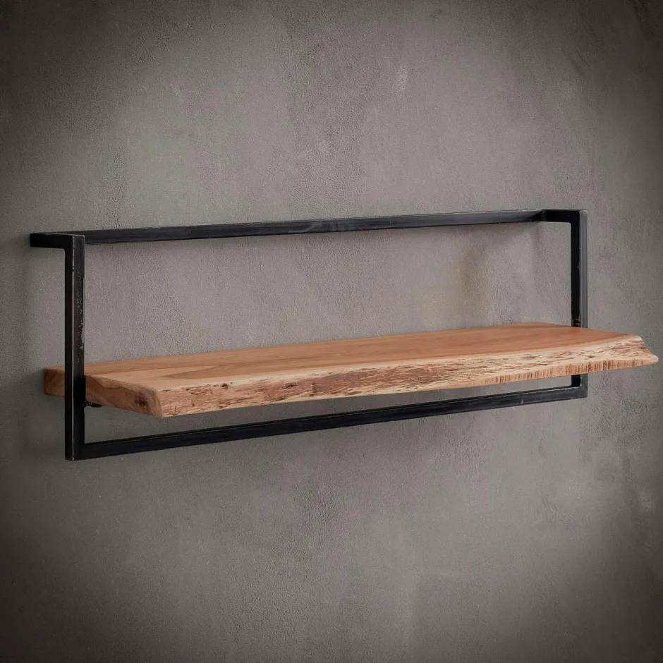 Melbourne Meubles De Salon·Etagères Murales|Meubles De Rangement·Etagères Murales|Etagère murale bois métal 40 cm