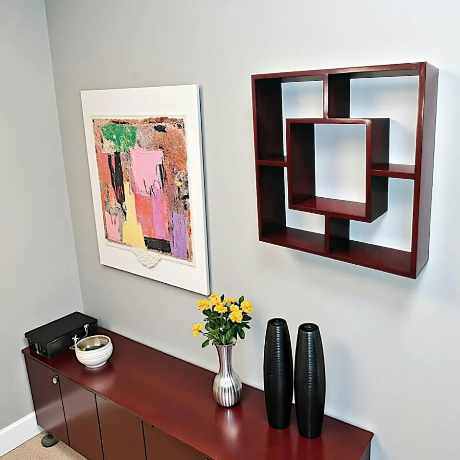 Maori Meubles De Salon·Etagères Murales|Meubles De Rangement·Etagères Murales|Etagère murale destructurée 67x67x16cm