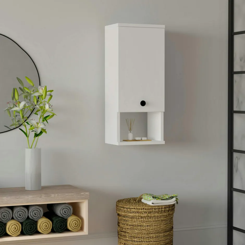 TALLINN Meubles De Salon·Etagères Murales|Meubles De Rangement·Etagères Murales|Etagère murale déstructurée en métal et bois, finition verte, 4 plateaux