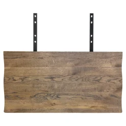 TALLINN Meubles De Salon·Etagères Murales|Meubles De Rangement·Etagères Murales|Etagère murale en bois et cuir brun 80 cm