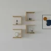 MARFA Meubles De Salon·Etagères Murales|Meubles De Rangement·Etagères Murales|Etagère murale modulable effet bois forme U (lot de 4)