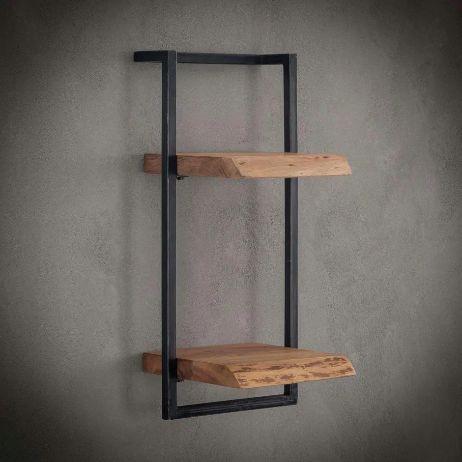 Melbourne Meubles De Salon·Etagères Murales|Meubles De Rangement·Etagères Murales|Etagère murale organique en bois d'acacia 60 cm