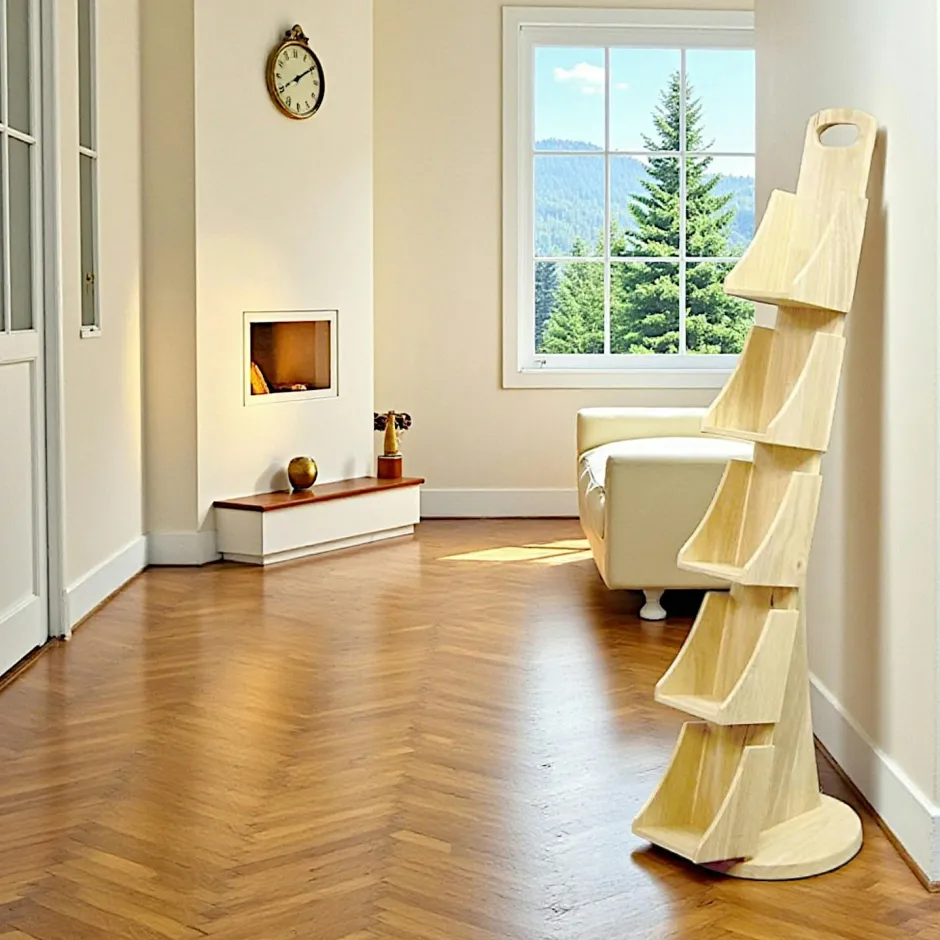 Maori Meubles De Salon·Colonnes De Rangement|Meubles De Rangement·Colonnes De Rangement|Etagère range CD/DVD hévéa 31x43x120cm