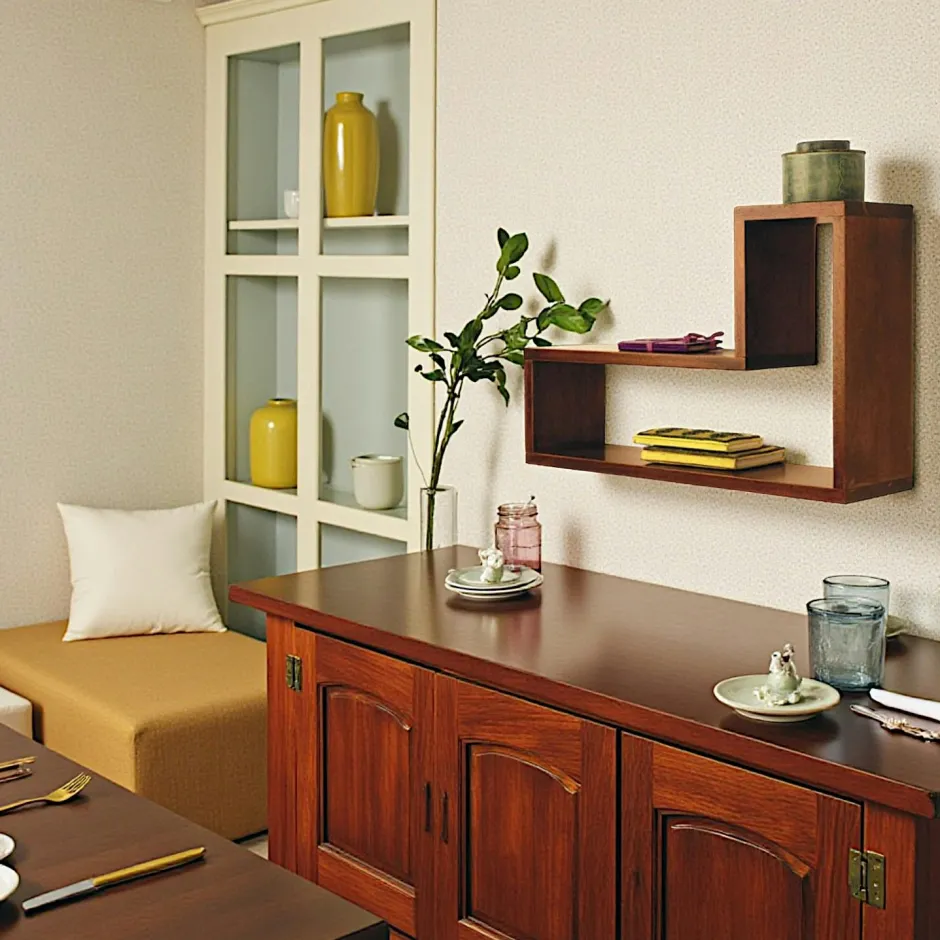 Maori Meubles De Salon·Etagères Murales|Meubles De Rangement·Etagères Murales|Etagères murales destructurées (lot de 2) hévéa 64x16x40cm