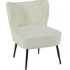 MALMOE Fauteuils En Tissu|Fauteuil bas blanc