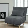 PALAU Fauteuils En Tissu|Fauteuils Convertibles|Fauteuil convertible 1 place gris - coussin inclus