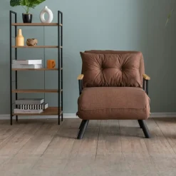 MODI Fauteuils En Tissu|Fauteuils Convertibles|Fauteuil convertible bleu - coussin assorti