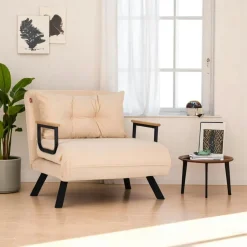 MODI Fauteuils En Tissu|Fauteuils Convertibles|Fauteuil convertible bleu - coussin assorti