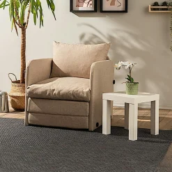 ORURO Fauteuils En Tissu|Fauteuils Convertibles|Fauteuil convertible gris lin 1 place couchage 200 cm