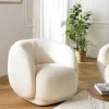 COLOMBUS Fauteuils En Tissu|Fauteuil cosy tissu bouclette écru