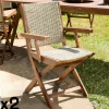 BAHIA Chaises De Jardin|Fauteuil de jardin pliant acacia rotin synthétique (lot de 2)