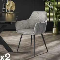 GALWAY Univers Déco·Design Contemporain|Meubles De Cuisine·Chaises|Fauteuil de table beige sable bi-matière (lot de 2)