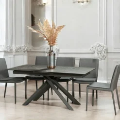 GALWAY Univers Déco·Design Contemporain|Chaises Contemporaines|Fauteuil de table gris bi-matière (lot de 2)
