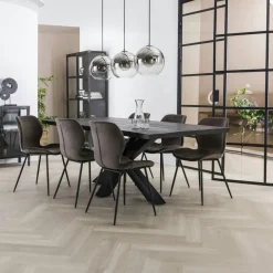 IENA Meubles De Cuisine·Chaises|Chaises Avec Accoudoirs|Fauteuil de table pivotant tissu moutarde (lot de 2)