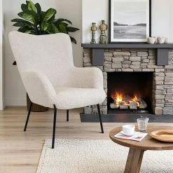 BERLIN Fauteuils En Tissu|Fauteuil en peau de mouton synthétique