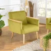 TIM Fauteuils En Tissu|Fauteuil en velours vert et bois