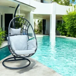 Oslo Fauteuils Suspendus|Meubles En Aluminium Brafab|Fauteuil suspendu design en aluminium blanc